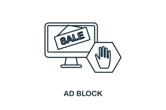 Ad Block Icon: Graphics and Icons for Modern Design