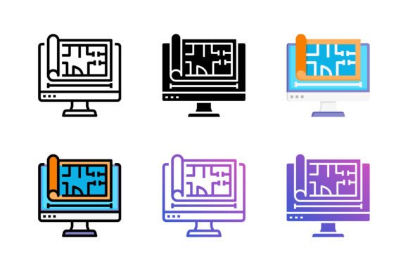 Architecture Icons for Graphic Design