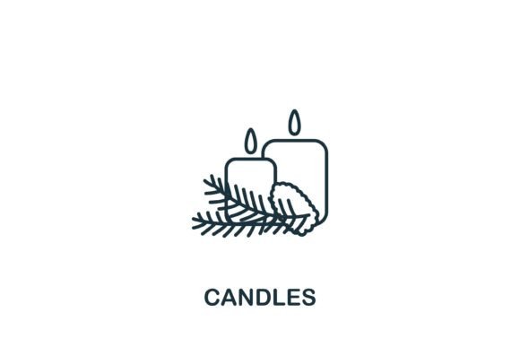 Candles Icon: Graphics and Icons for Editorial Design