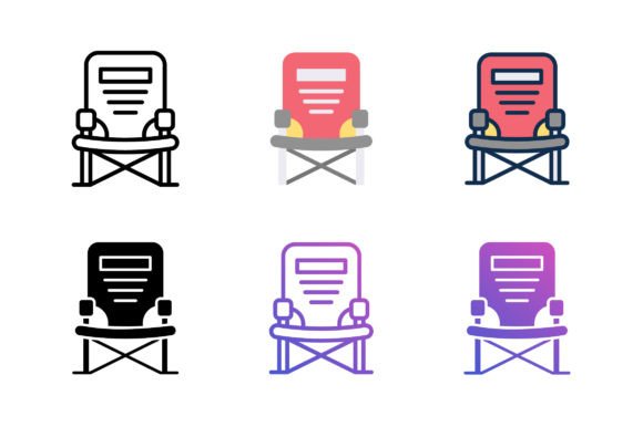 Chair Portable Icon Graphics and Icons