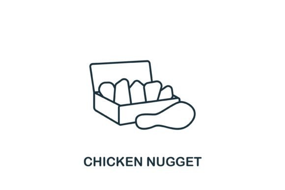 Chicken Nugget Icon Graphics and Icons
