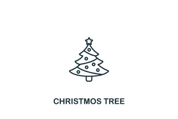 Christmos Tree Icon: Graphics and Icons for Creative Design