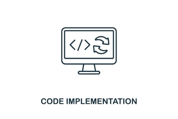 Code Implementation Icon: Graphics and Icons for Modern Design