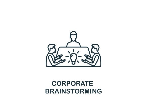 Corporate Brainstorming Icon: Graphics and Icons for Branding