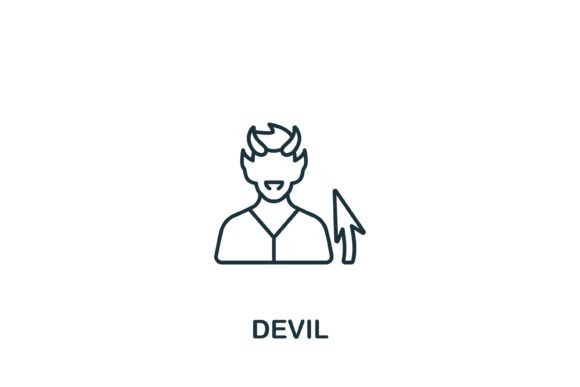 Devil Icon: Graphics and Icons for Creative Publishing