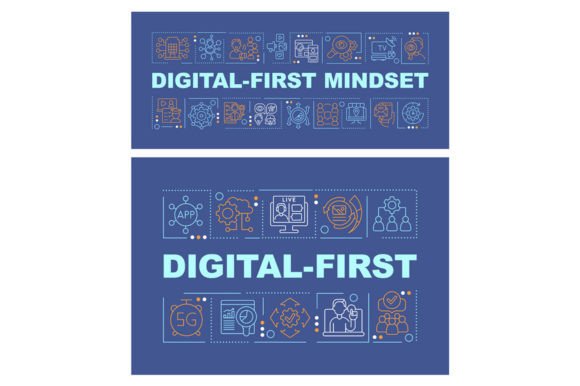 Digital First Word Concepts Banner Set: Graphics for Real Publishing