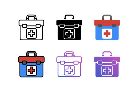 First Aid Kit Icon Graphics and Icons