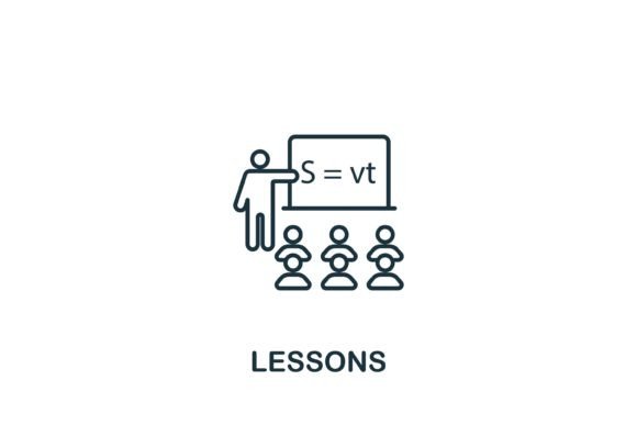Lessons Icon: Graphics and Icons for Digital Sellers