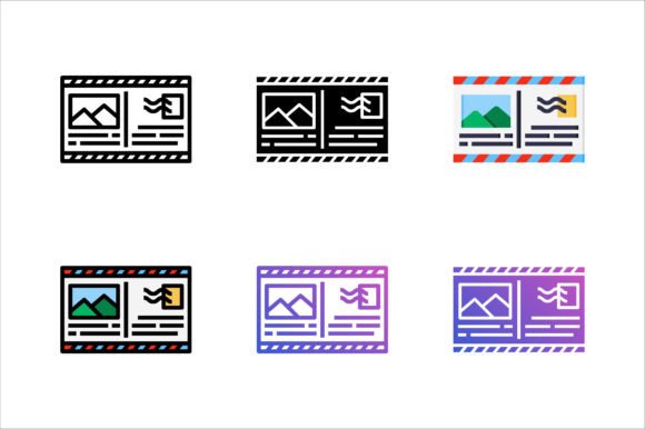 Postcard Icon: Graphics for Local Business Branding