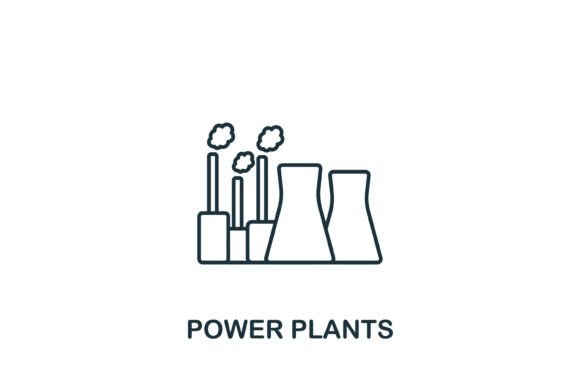 Power Plants Icon for Graphics and Icons