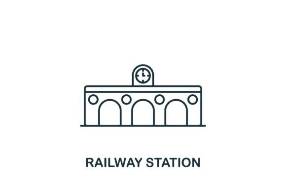 Railway Station Icon: Graphics and Icons for Real Publishing