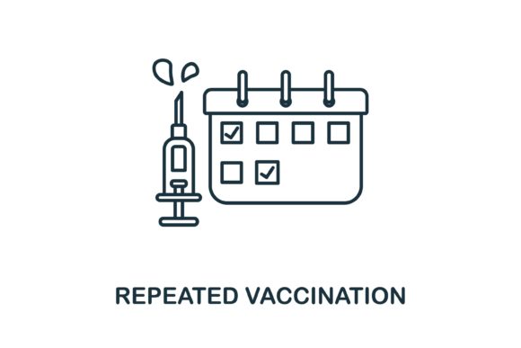 Repeated Vaccination Icon Graphics and Icons