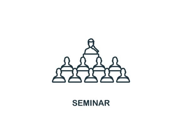 Seamless Seminar Icon for Graphics and Icons