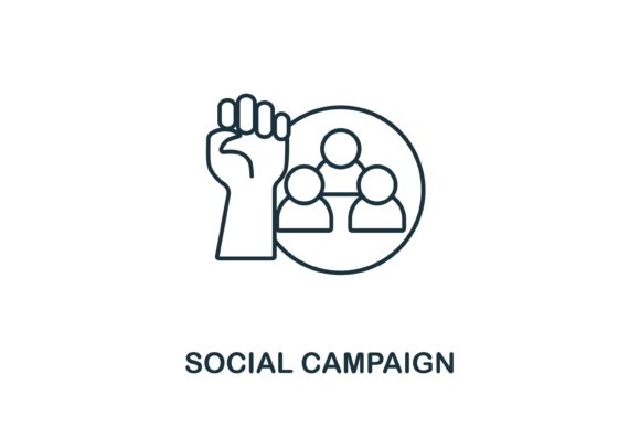 Social Campaign Icon: Graphics and Icons for Editorial Design