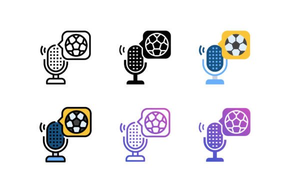 Sports Podcast Icon Graphics and Icons