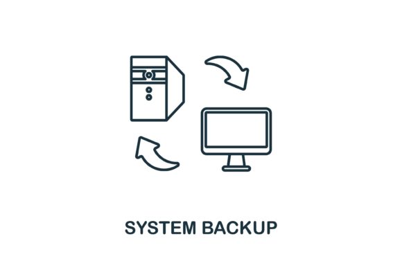 System Backup Icon: Graphics and Icons for Digital Publishing