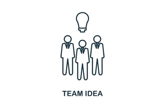 Team Idea Icon Graphics and Icons