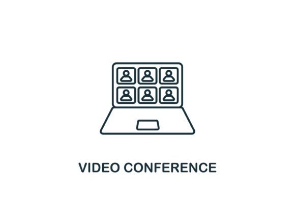 Video Conference Icon Graphics and Icons