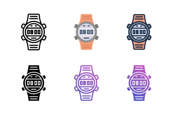 Wristwatch Icon Graphics & Icons